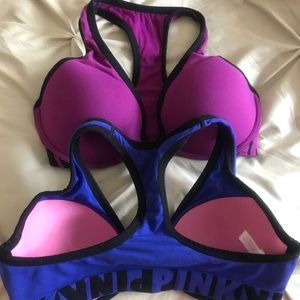 Victoria’s Secret PINK sports bras size 34DD
